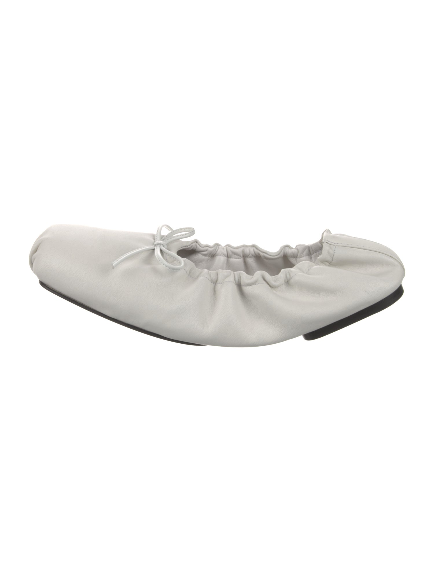 Khaite Leather Bow Accents Ballet Flats